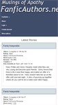 Mobile Screenshot of musings-of-apathy.fanficauthors.net