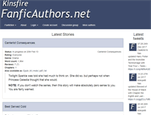 Tablet Screenshot of kinsfire.fanficauthors.net