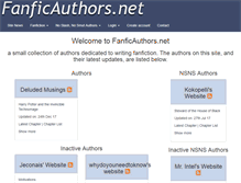 Tablet Screenshot of fanficauthors.net